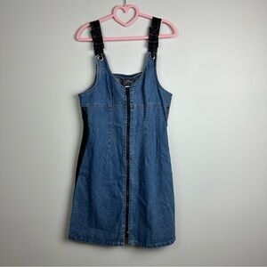 Vintage Outlaw cotton denim overall jumper—adjustable straps Size 9